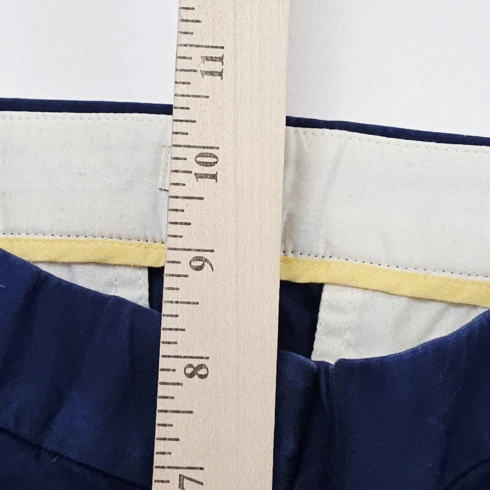J. Crew Chino Pants Navy Blue Stretch Straight Leg Crop‎ Women's Size 4 Casual